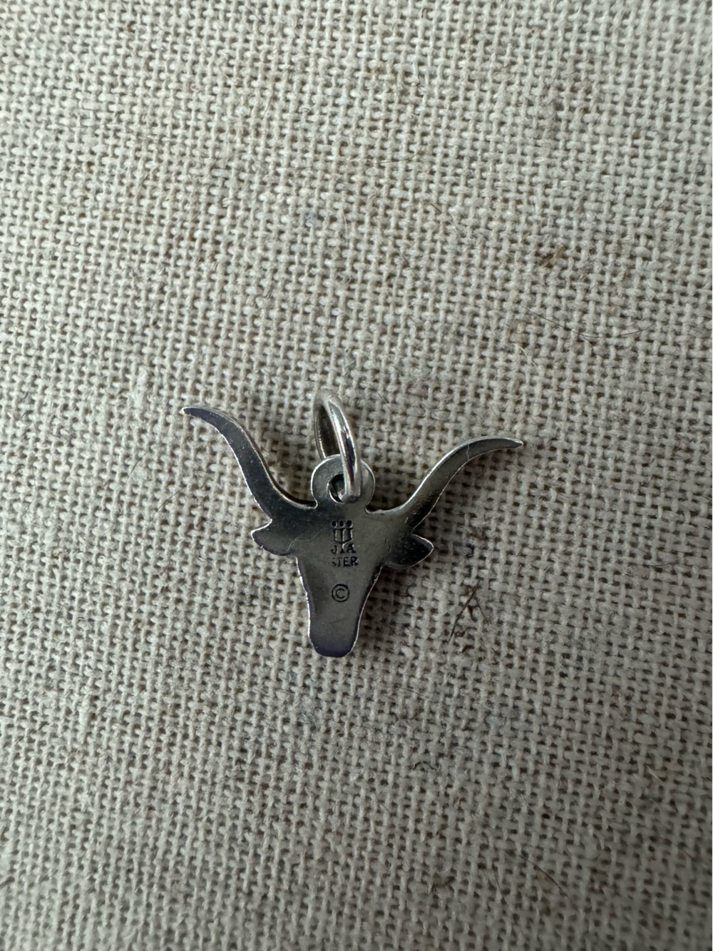 James Avery Retired Silver Longhorn Charm - Picture 3 of 4